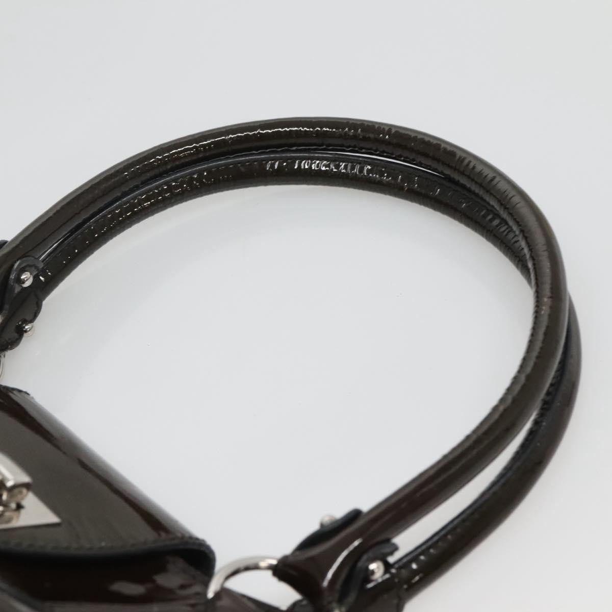 Salvatore Ferragamo Marisa Satchel Patent leather, BROWN, PATENT_LEATHER, Tote bag