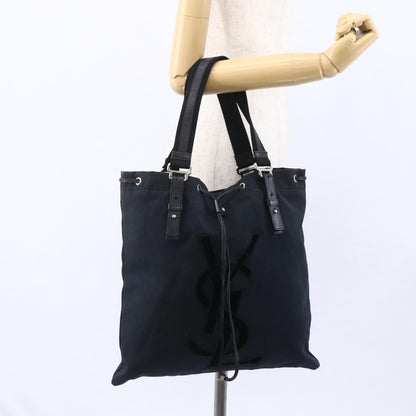 Saint Laurent Kahala Drawstring Tote Canvas, BLACK, CANVAS, Tote bag