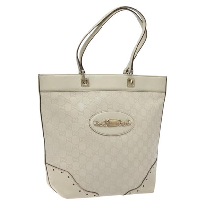 Gucci Punch Tote Guccissima Leather, WHITE, CANVAS, Tote bag
