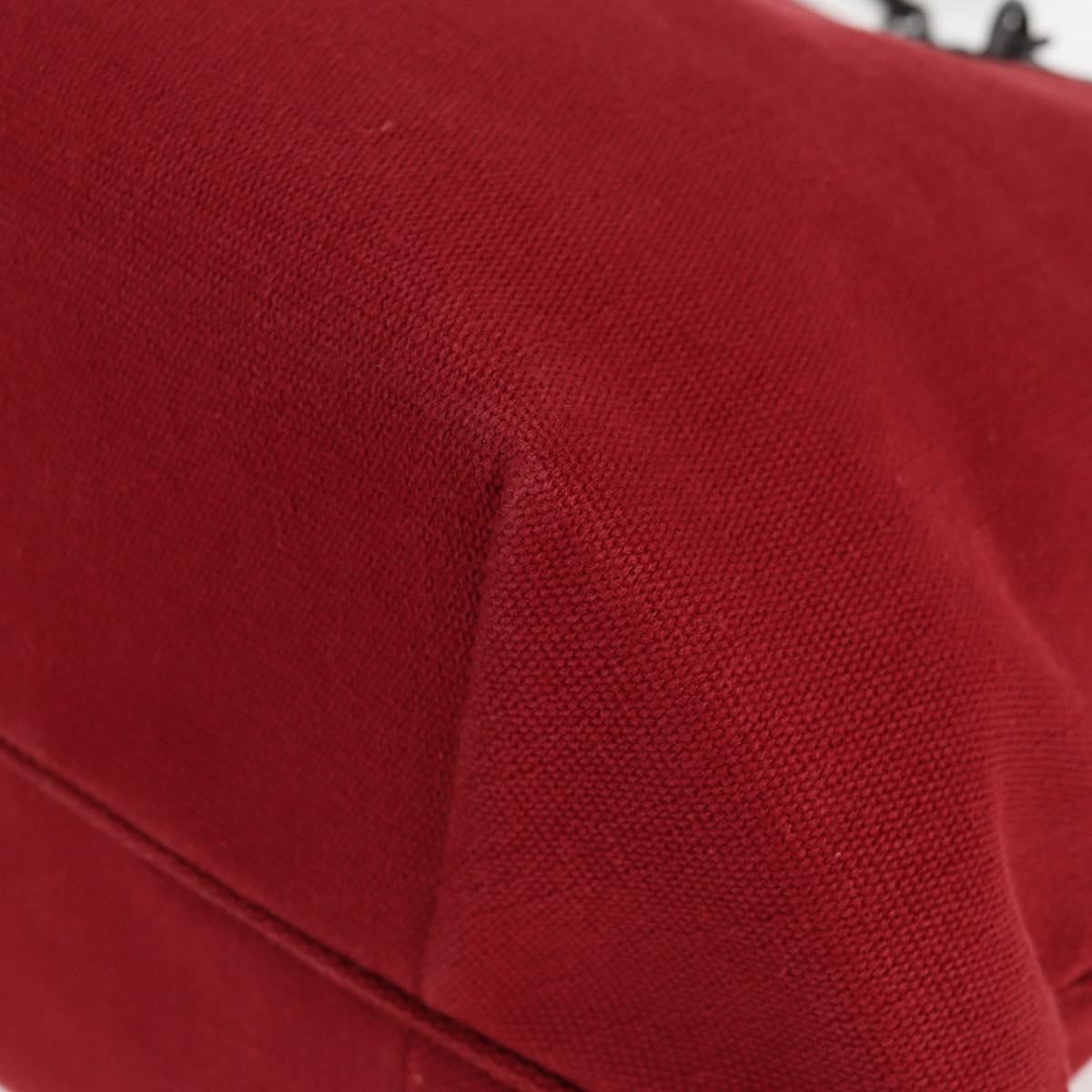 Bottega Veneta Double Chain Tote Canvas, RED, CANVAS, Tote bag