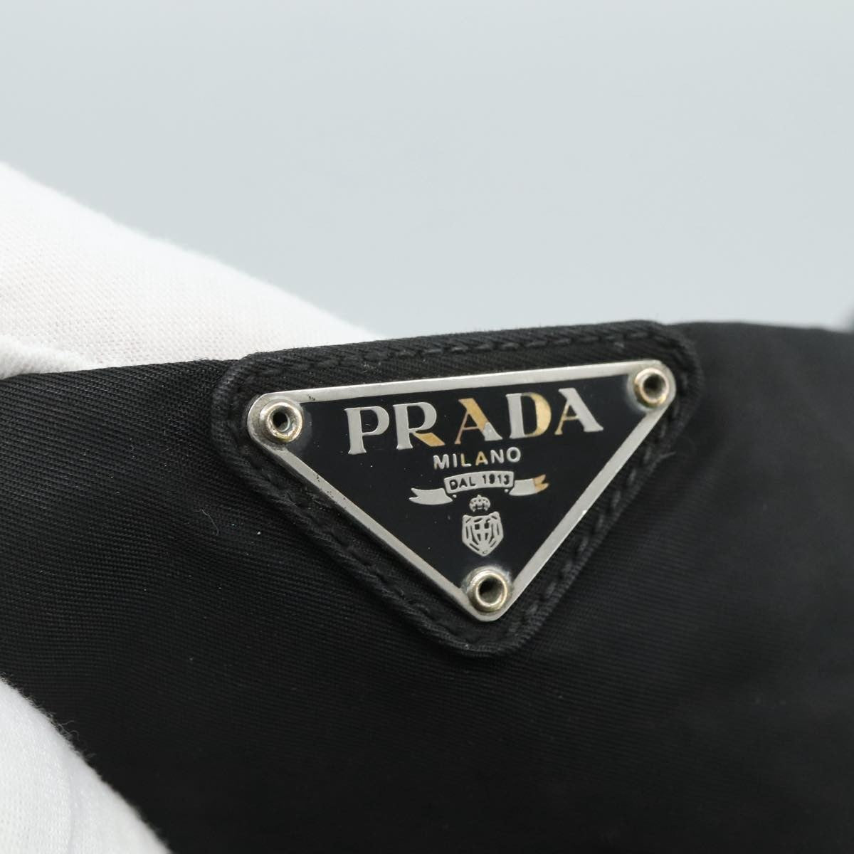 Prada Flat Messenger Bag Tessuto, BLACK, NYLON, Shoulder bag
