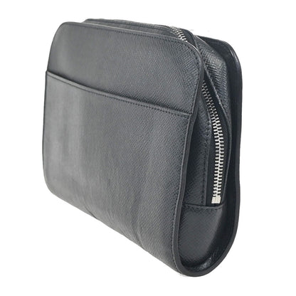 Louis Vuitton Baikal Handbag Taiga Leather, BLACK, LEATHER, Clutche & pouche