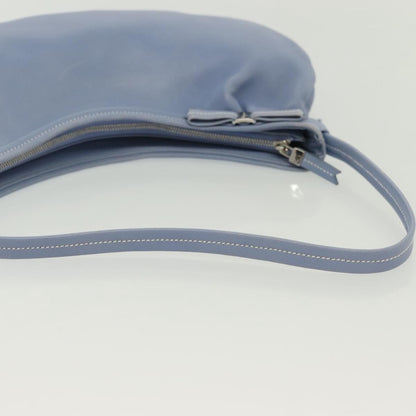 Salvatore Ferragamo Vala Shoulder Bag Leather, BLUE, LEATHER, Shoulder bag