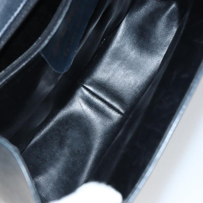 Salvatore Ferragamo Gancini Shoulder Bag Leather, NAVY, LEATHER, Shoulder bag