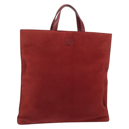 Loewe Anagram Tote Suede, RED, SUEDE, Tote bag