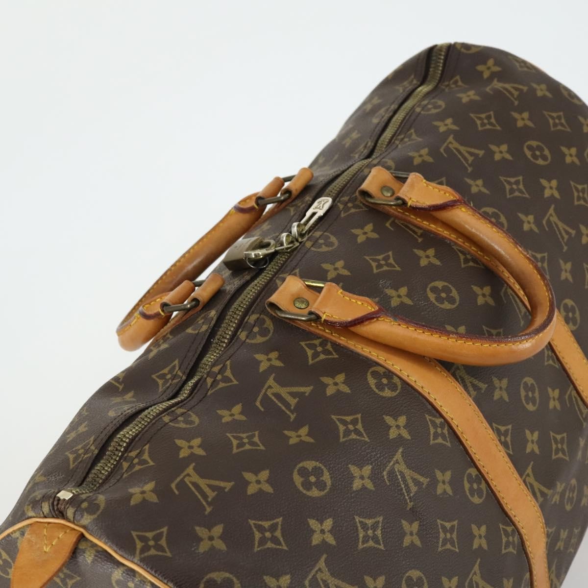 Louis Vuitton Keepall Bag Monogram Canvas, BROWN, CANVAS, Travel bag