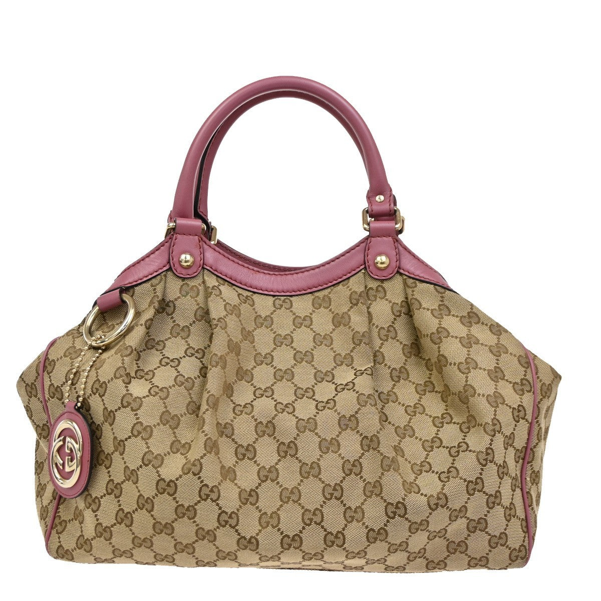 Gucci Sukey Tote GG Canvas, BEIGE, CANVAS, Handbag
