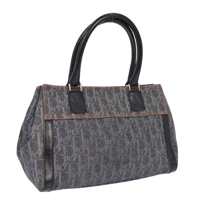 Christian Dior Flight Tote Diorissimo Denim, NAVY, CANVAS, Tote bag