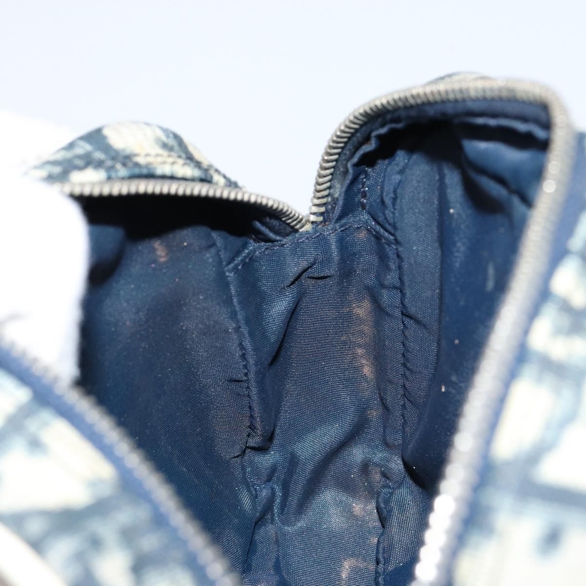 Christian Dior Vintage Trotter Pouch Diorissimo Canvas, NAVY, PVC, Clutche & pouche