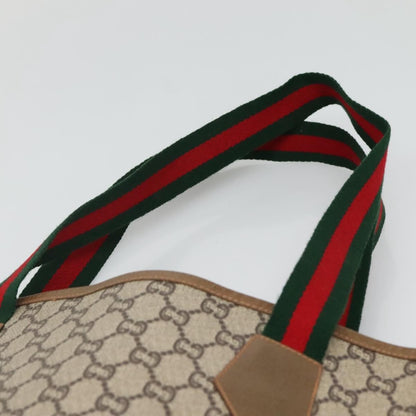 Gucci Vintage Web Strap Tote GG Coated Canvas, BEIGE, CANVAS, Tote bag