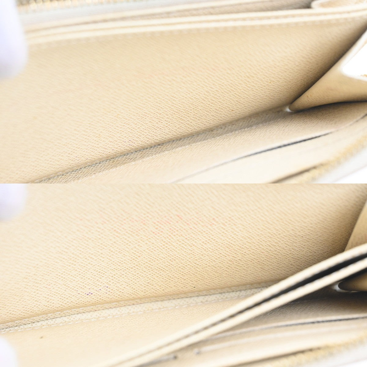 Louis Vuitton Zippy Compact Wallet Damier, WHITE, LEATHER, Wallets