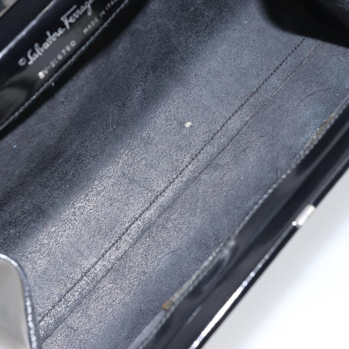 Salvatore Ferragamo Vintage Tote bag Patent Leather, BLACK, PATENT_LEATHER, Tote bag