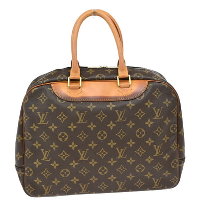 Louis Vuitton Deauville Handbag Monogram Canvas, BROWN, CANVAS, Handbag
