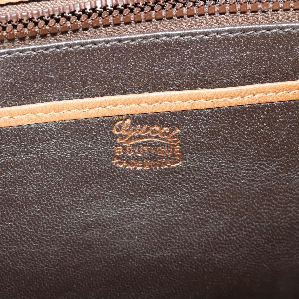 Gucci Vintage Flap Crossbody Bag Leather, BROWN, LEATHER, Shoulder bag