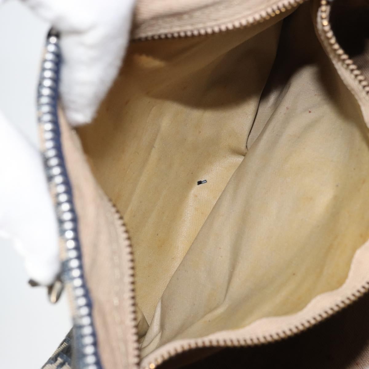 Christian Dior Vintage Trotter Boston Bag Diorissimo Canvas, NAVY, CANVAS, Handbag