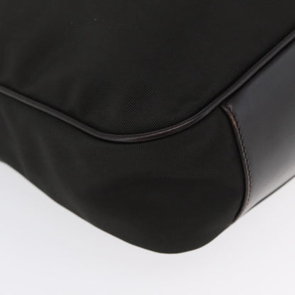 Gucci Vintage Bamboo Handle Bag Nylon, Black, Nylon, Handbag