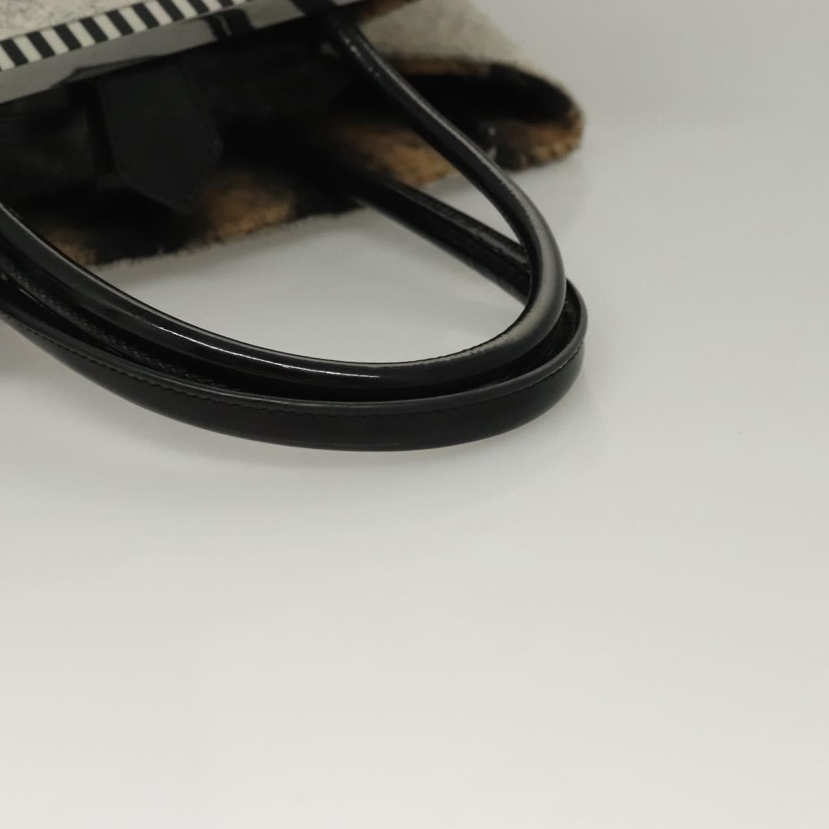 Fendi 2Jours Bag Felted Wool and Astrakhans, GRAY, WOOL, Tote bag