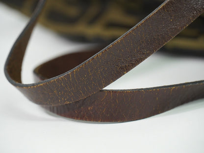 Fendi Vintage Zucca Handbag Zucca, BROWN, CANVAS, Handbag