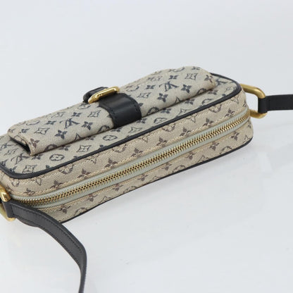 Louis Vuitton Juliette Crossbody Bag Mini Lin, BLUE, CANVAS, Shoulder bag