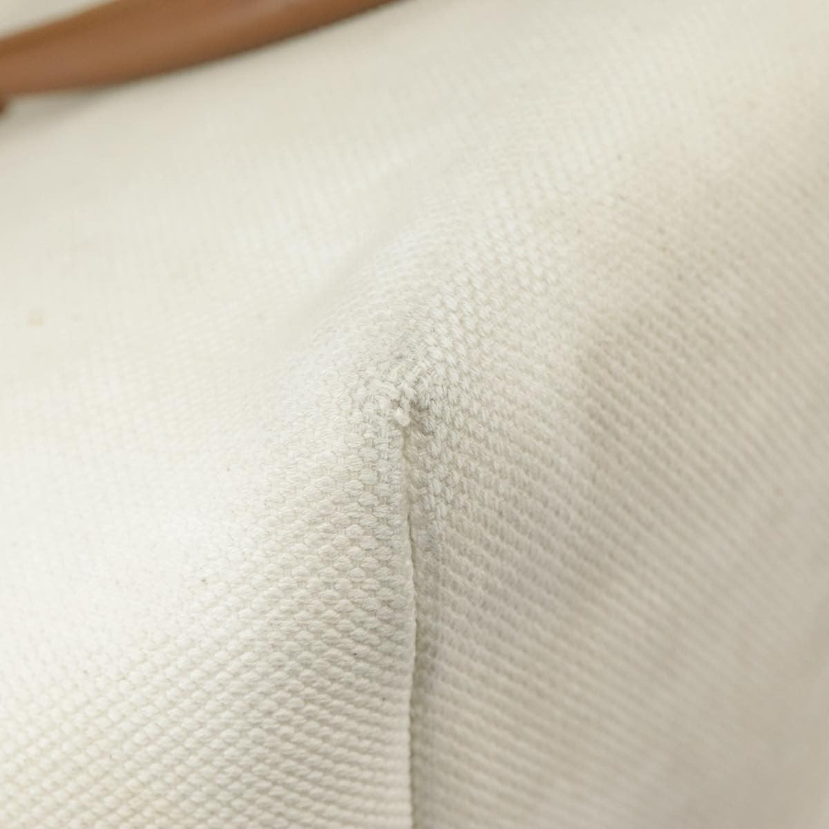 Celine Horizontal Cabas Tote Canvas with Leather, WHITE, CANVAS, Tote bag