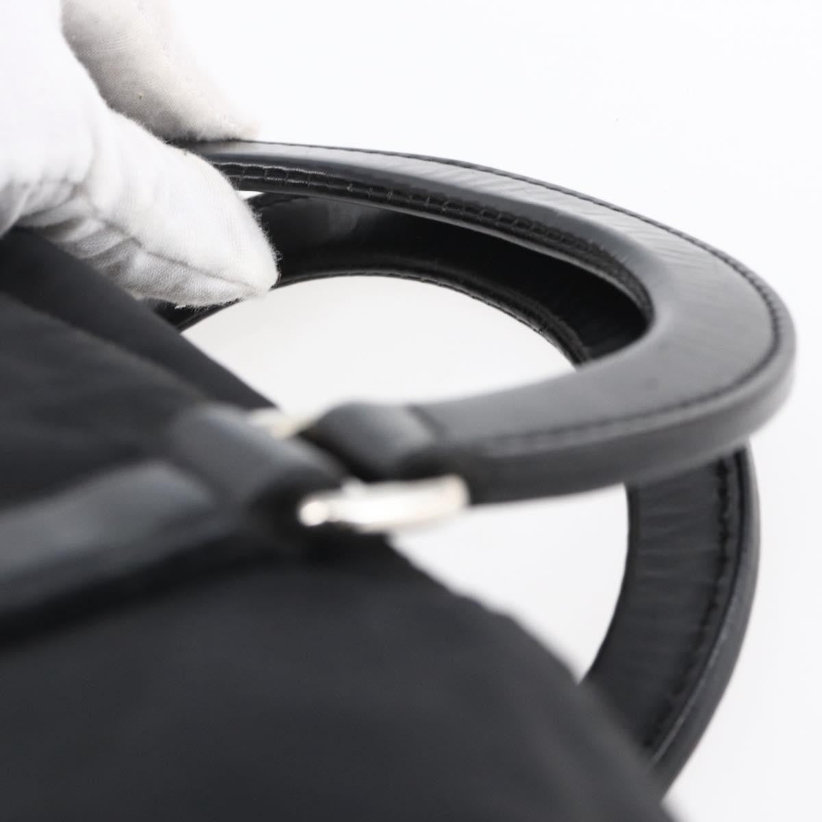 Prada Vintage Tote Tessuto with Leather, BLACK, NYLON, Tote bag