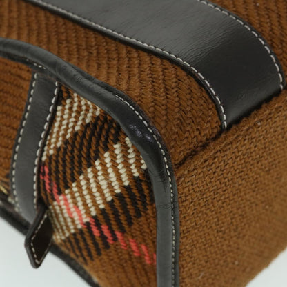Burberry Blue Label Handbag Wool, BROWN, WOOL, Handbag