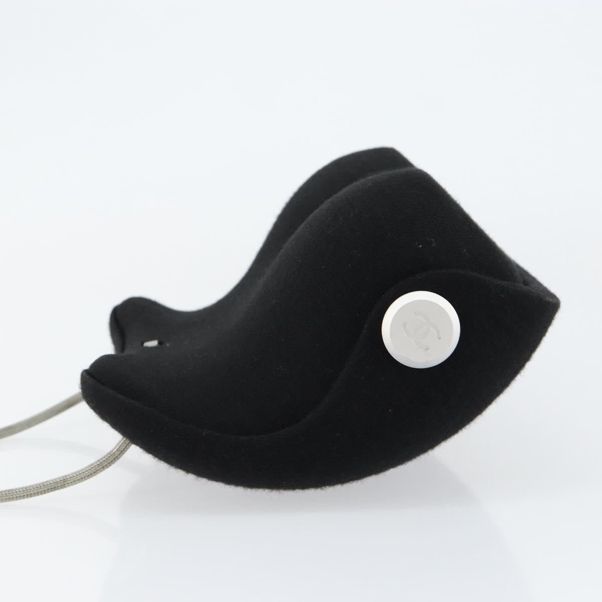 Chanel Millennium Shoulder Bag Jersey, BLACK, COTTON, Shoulder bag