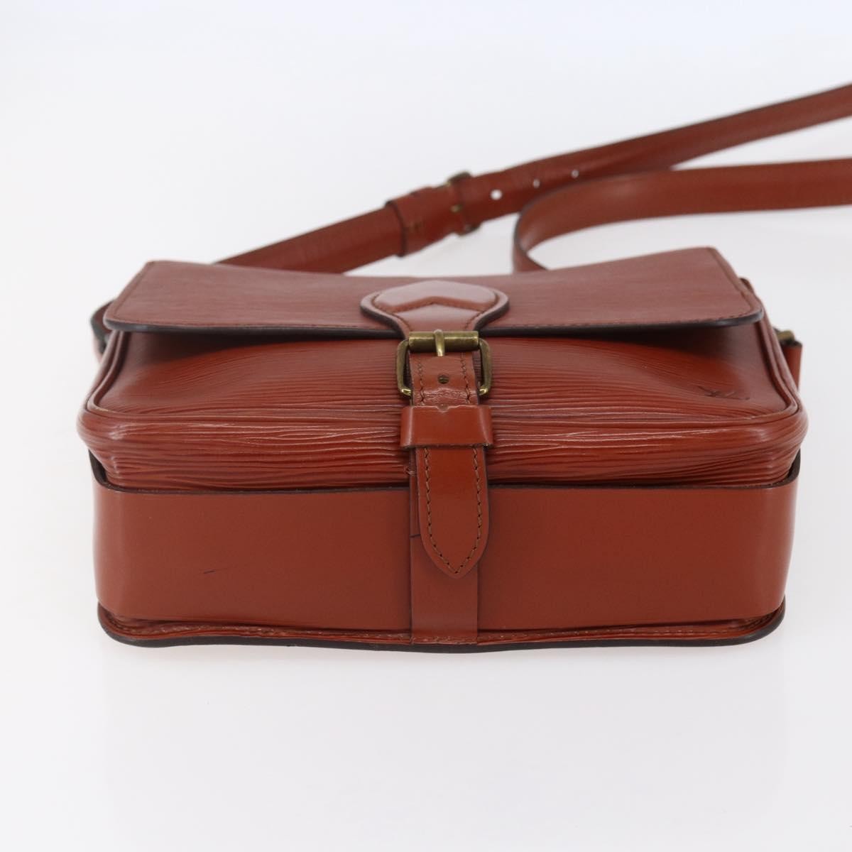 Louis Vuitton Cartouchiere Handbag Epi Leather, BROWN, LEATHER, Shoulder bag