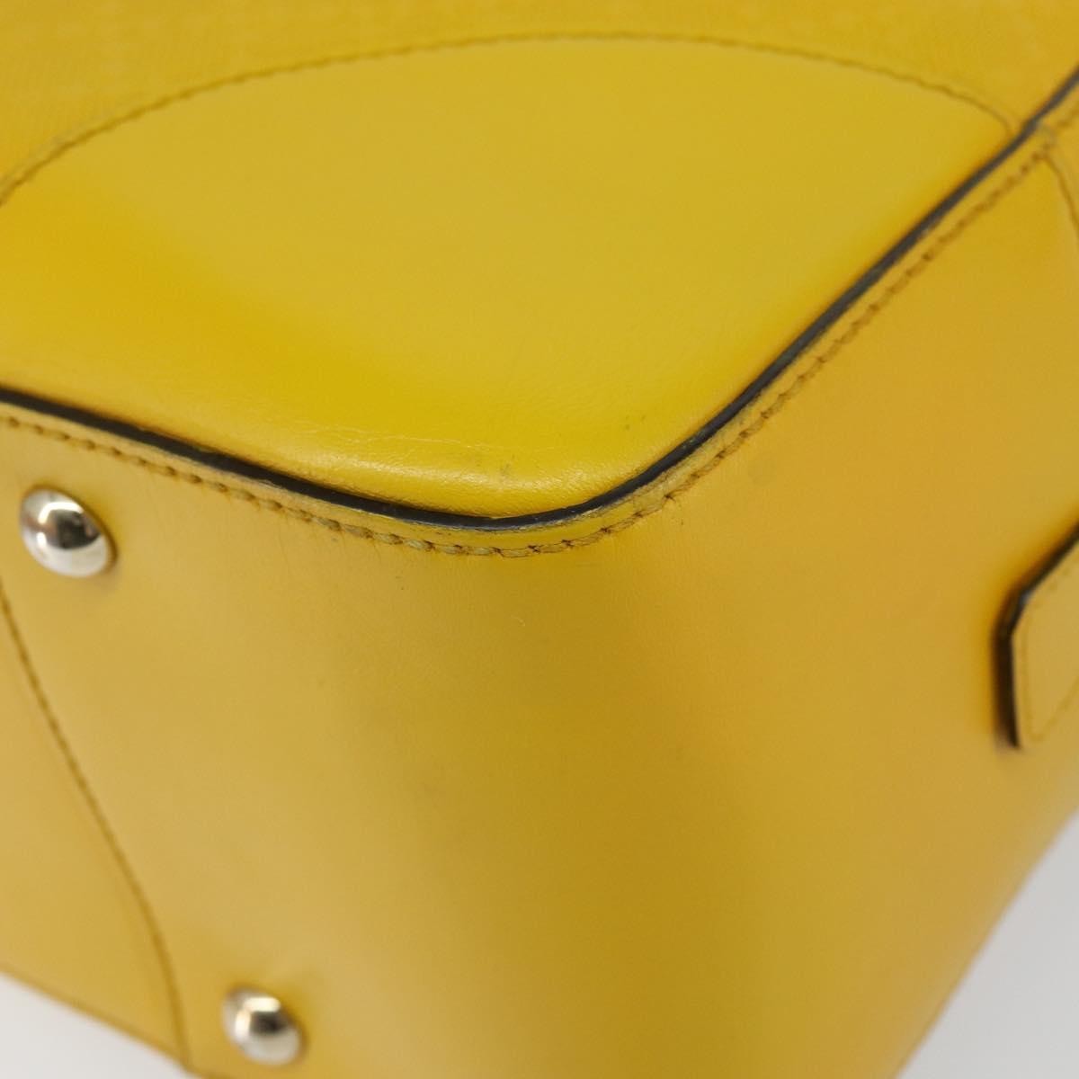 Gucci Bright Top Handle Bag Diamante Leather, YELLOW, LEATHER, Handbag