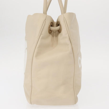 Chanel Camellia Tote Leather, BEIGE, LEATHER, Tote bag