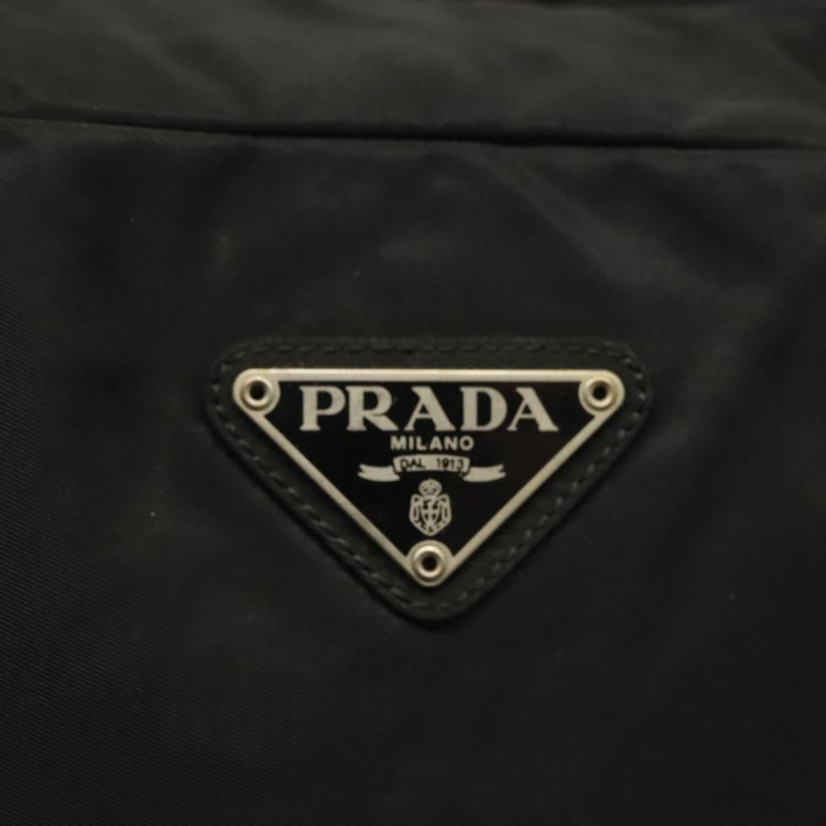 Prada Vintage Zip Handbag Tessuto, BLACK, NYLON, Handbag