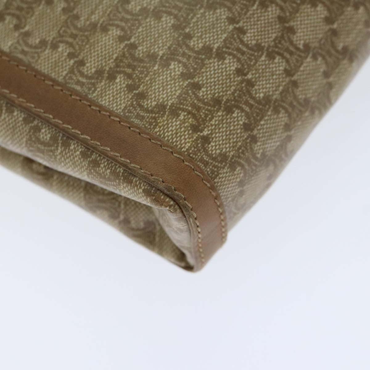 Celine Macadam Shoulder Bag Canvas, BEIGE, CANVAS, Shoulder bag