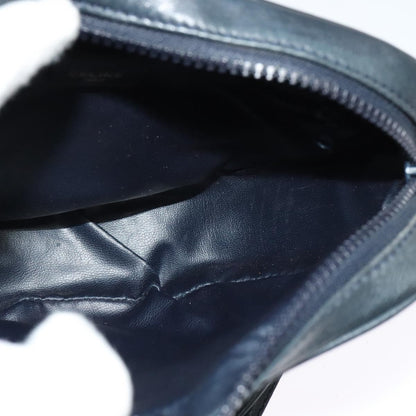 Celine Shoulder Bag Leather, NAVY, LEATHER, Shoulder bag