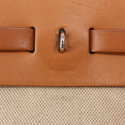 Hermes Herbag A Dos Backpack Toile, BEIGE, CANVAS, Backpack