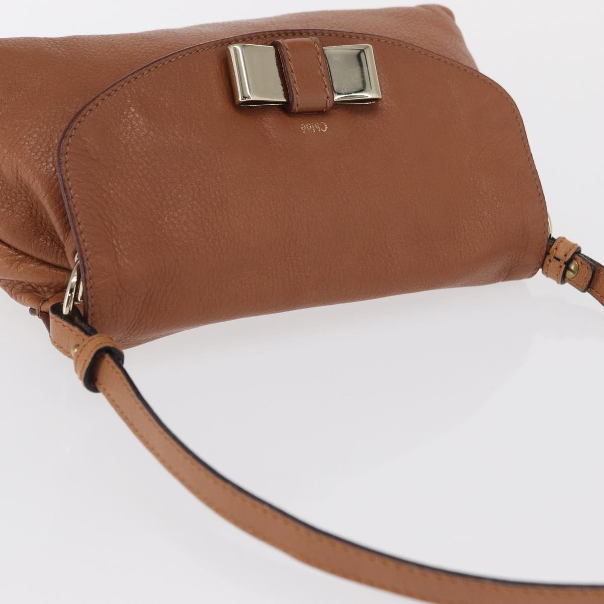 Chloe Lily Shoulder bag Leather, BROWN, LEATHER, Shoulder bag