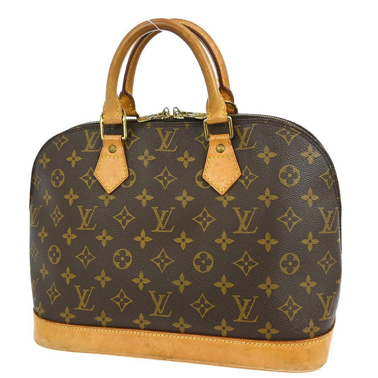 Louis Vuitton Alma Handbag Monogram Canvas, BROWN, CANVAS, Handbag