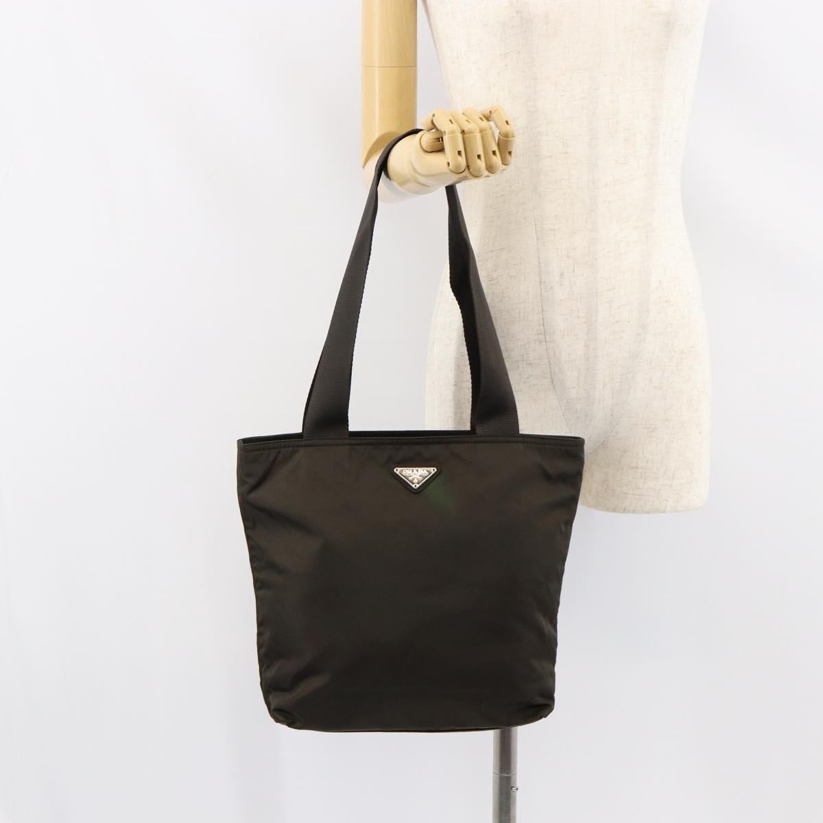 Prada Vintage Zip Tote Tessuto, KHAKI, NYLON, Tote bag