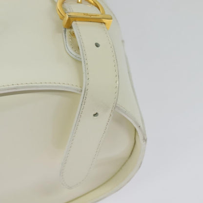 Salvatore Ferragamo Vintage Gancini Backpack Patent Leather, WHITE, PATENT_LEATHER, Backpack