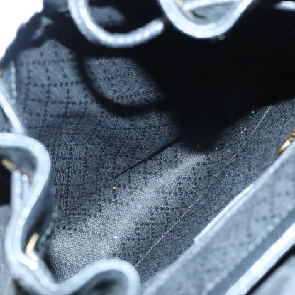 Gucci Vintage Bamboo Backpack Suede, BLACK, SUEDE, Backpack