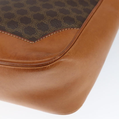 Celine Vintage Macadam Shoulder Bag Canvas and Leather, BROWN, CANVAS, Shoulder bag