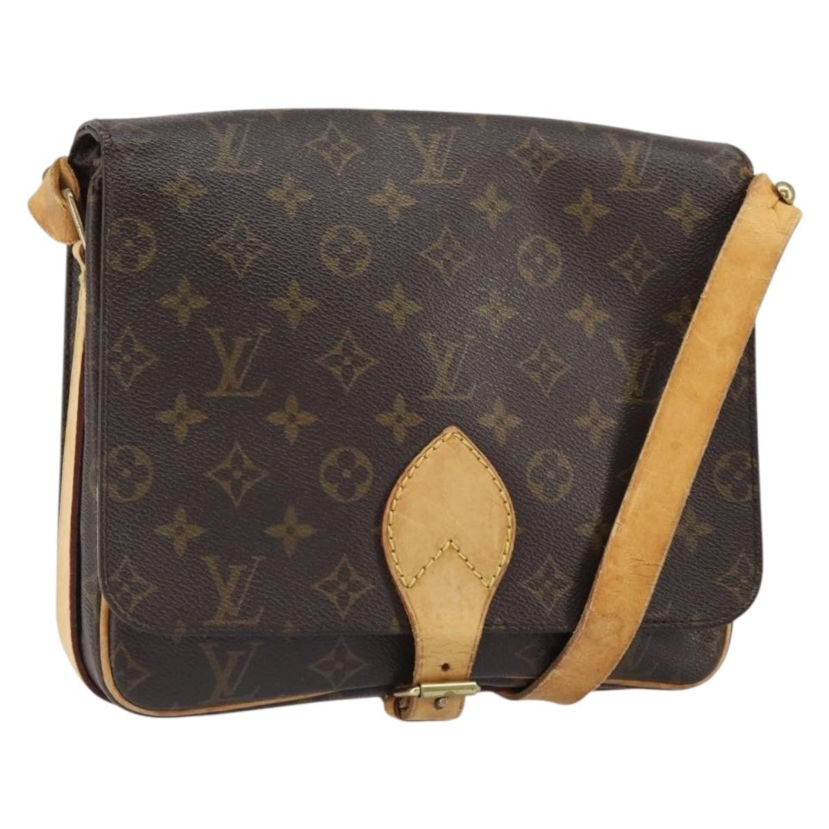 Louis Vuitton Cartouchiere Handbag Monogram Canvas, BROWN, CANVAS, Shoulder bag