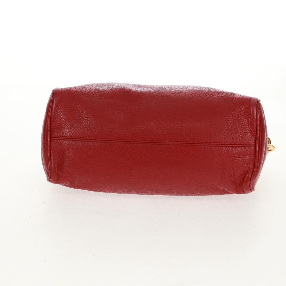 Loewe Anagram handbag Leather, RED, LEATHER, Handbag