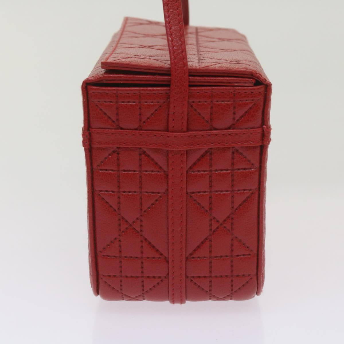 Christian Dior Vanity cosmetic pouch Cannage Leather, RED, LEATHER, Clutche & pouche