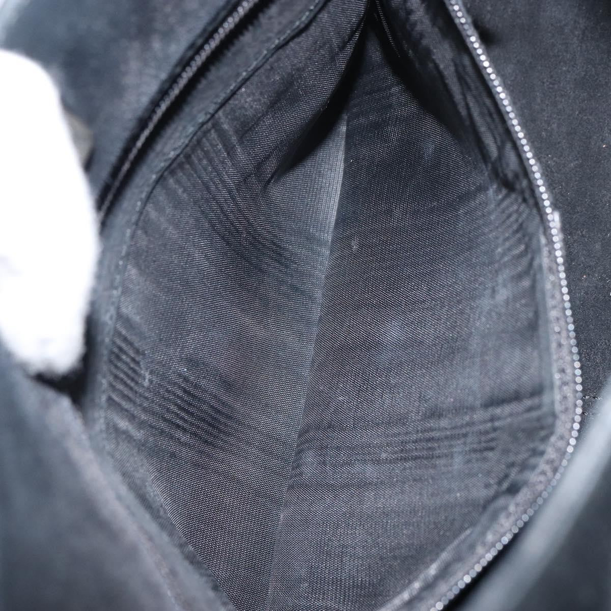 Gucci Vintage Bamboo Handle Bag Suede, BLACK, SUEDE, Handbag