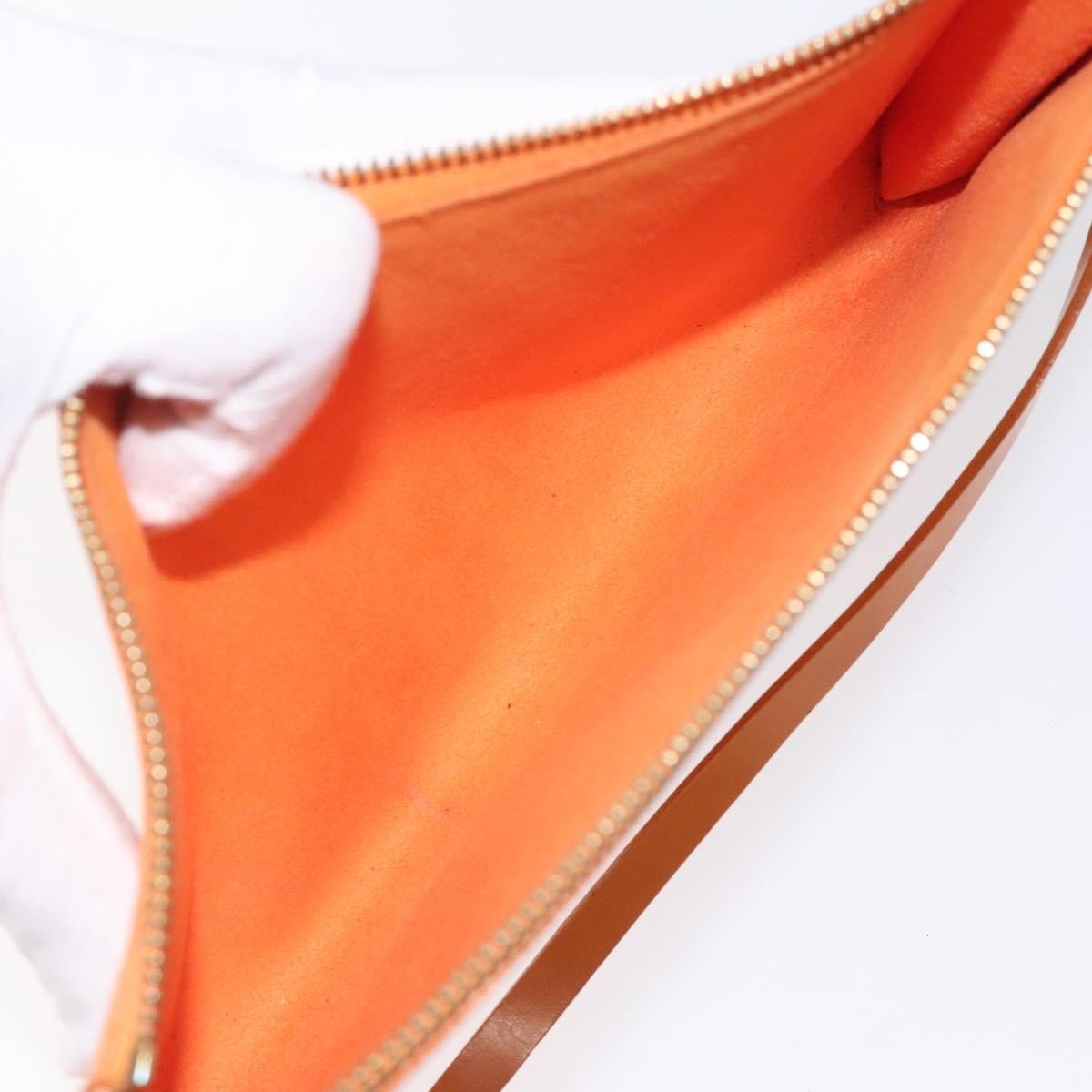 Louis Vuitton Pochette Accessoires Epi Leather, ORANGE, LEATHER, Clutche & pouche