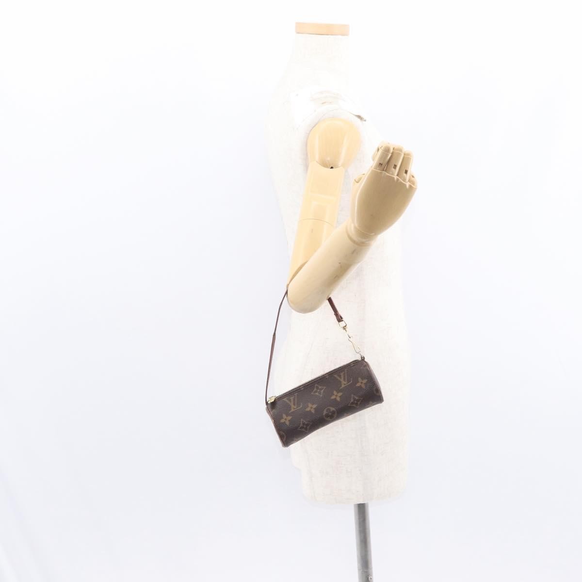 Louis Vuitton Papillon Pochette Monogram Canvas, BROWN, CANVAS, Clutche & pouche