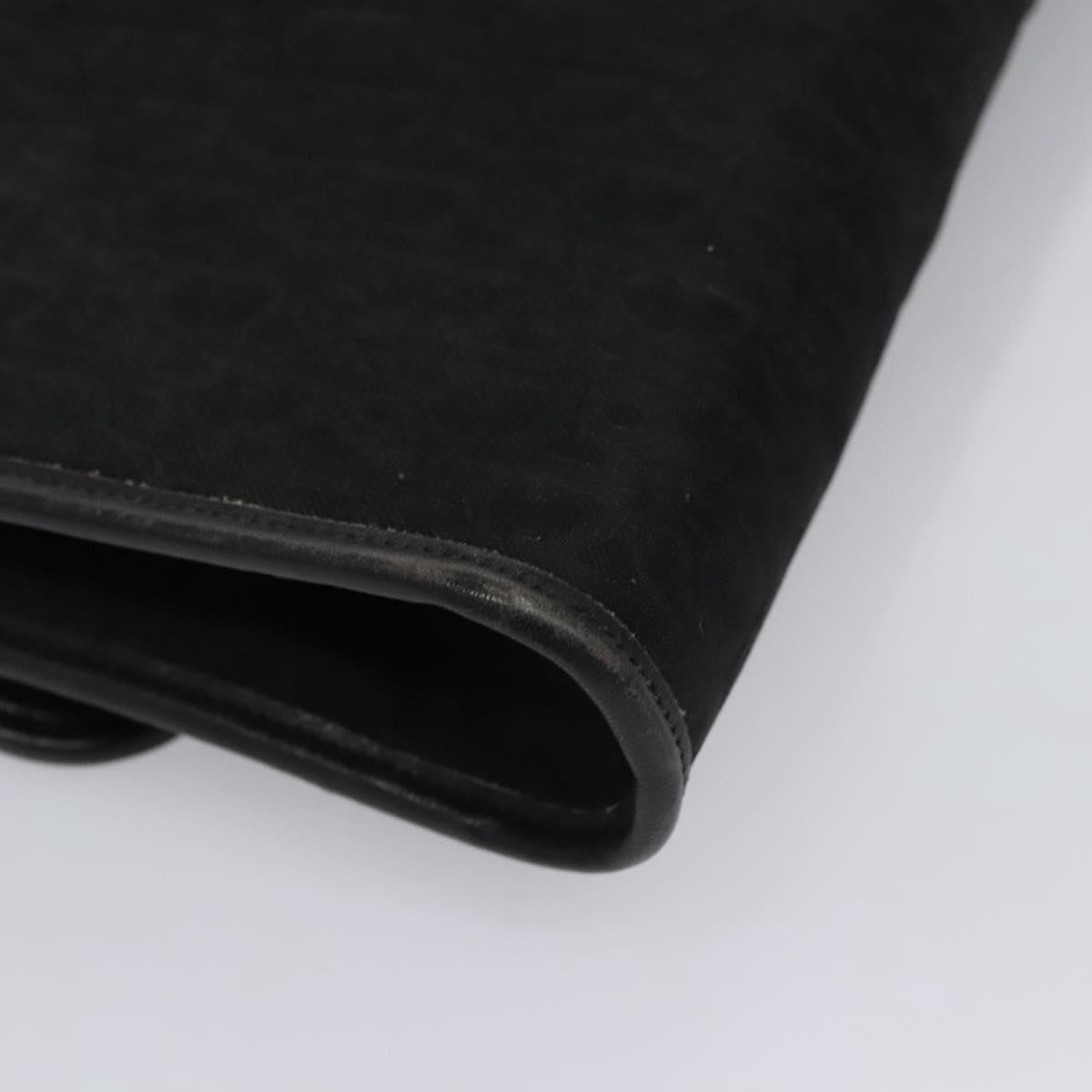 Christian Dior Vintage Chain Flap Shoulder Bag Diorissimo Canvas, BLACK, CANVAS, Shoulder bag