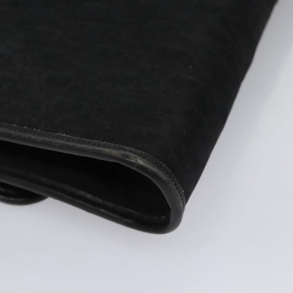 Christian Dior Vintage Chain Flap Shoulder Bag Diorissimo Canvas, BLACK, CANVAS, Shoulder bag