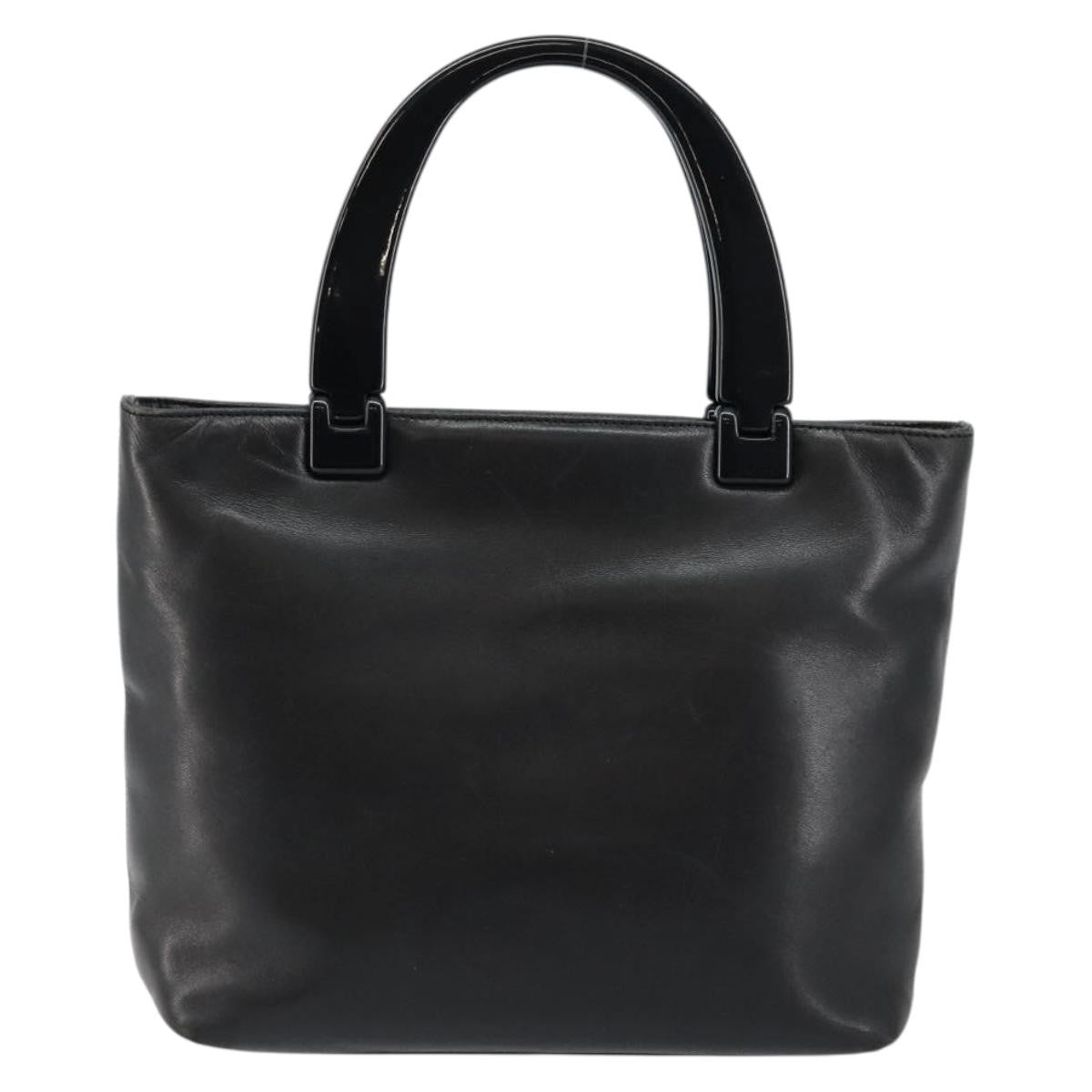 Prada Vintage Handbag Leather, BLACK, LEATHER, Handbag