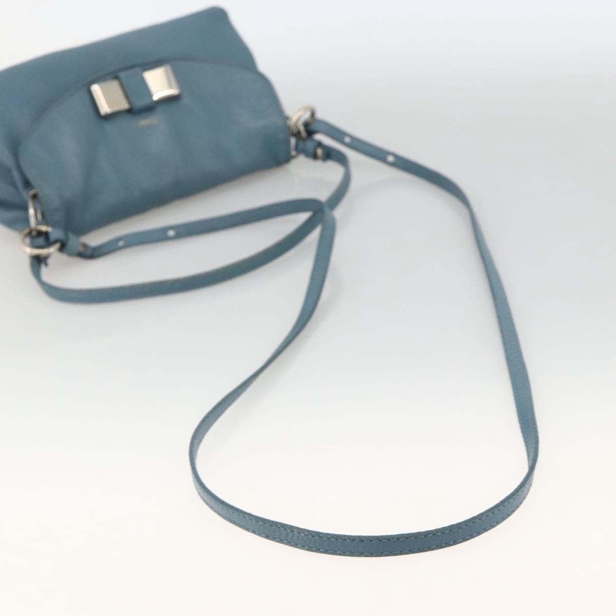 Chloe Lily Handbag Leather, Blue, Leather, Handbag